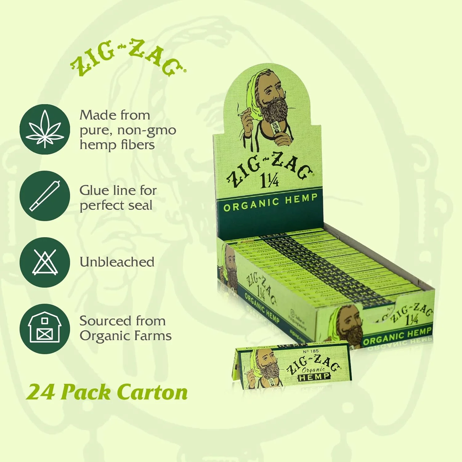 6 Pack Organic Hemp Papers 1 1/4 - Image 4