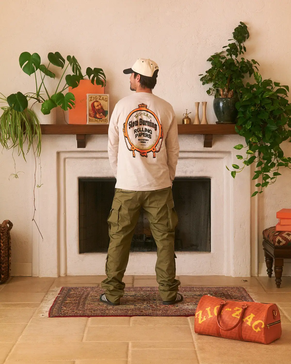 ZIG-ZAG BURNING CREST LONG SLEEVE - Stone - Image 4