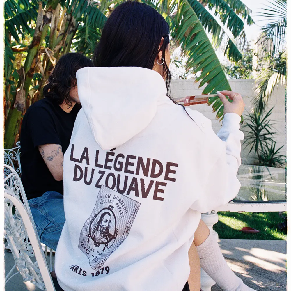 Zig-Zag Vintage La Legende Hoodie - White - Image 3