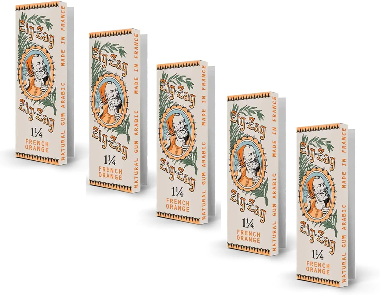 Zig-Zag Vintage French Orange - 1 1/4 - Image 3